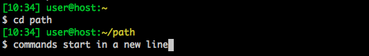 Shell prompt on a server